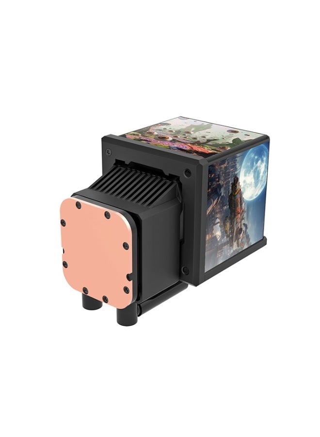 Thermaltake MINECUBE 360 Ultra ARGB AIO Liquid Cooler – 360mm Radiator, Quad TFT LCD Display, SWAFAN EX12 ARGB Fans, Magnetic Connectors, CPU & VRM Cooling, Intel & AMD Compatible, Black | CL-W481-PL12SW-A - Image 3