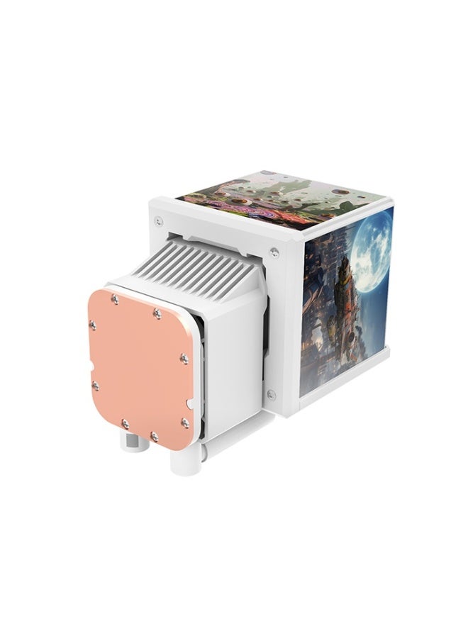 Thermaltake MINECUBE 360 Ultra ARGB AIO Liquid Cooler – 360mm Radiator, Quad TFT LCD Display, SWAFAN EX12 ARGB Fans, Magnetic Connectors, CPU & VRM Cooling, Intel & AMD Compatible, White | CL-W482-PL12SW-A - Image 3