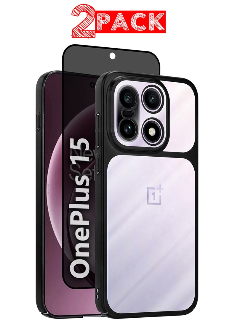 مارجون غطاء حماية نحيف من PC لهاتف OnePlus 15 - زوايا معززة وحماية عدسة الكاميرا مع واقي شاشة للخصوصية - Image 1