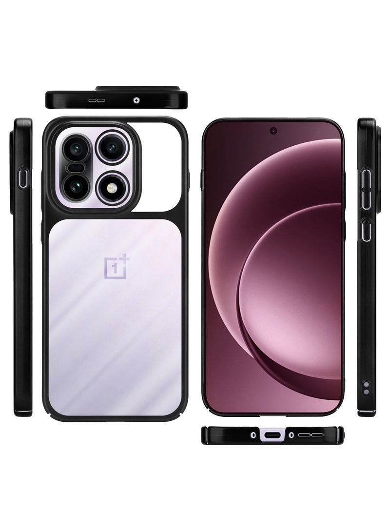 MARGOUN Slim Protective PC Cover for OnePlus 15 - Reinforced Corners and Camera Lens Protection Clear - Side Black-1 - Image 2