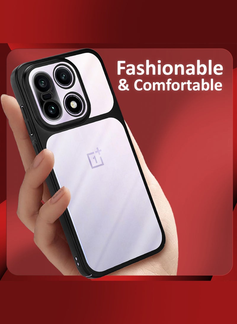 MARGOUN Slim Protective PC Cover for OnePlus 15 - Reinforced Corners and Camera Lens Protection Clear - Side Black-1 - Image 5