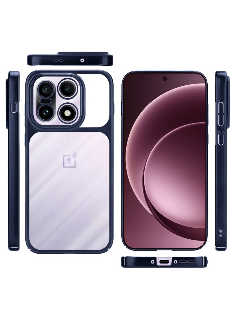 MARGOUN Slim Protective PC Cover for OnePlus 15 - Reinforced Corners and Camera Lens Protection Clear - Side Blue-1 - Image 2