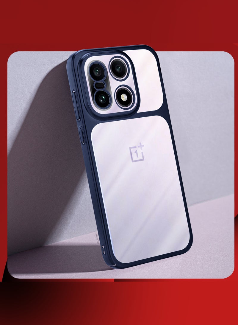 MARGOUN Slim Protective PC Cover for OnePlus 15 - Reinforced Corners and Camera Lens Protection Clear - Side Blue-1 - Image 3