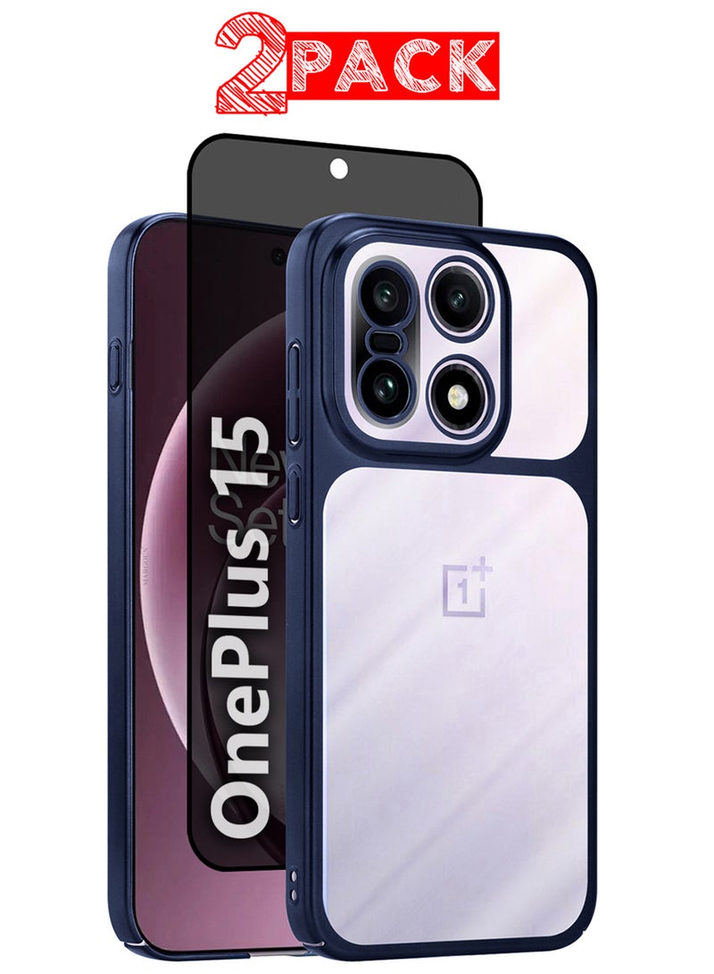 مارجون غطاء حماية رقيق من PC لهاتف OnePlus 15 - زوايا معززة وحماية عدسة الكاميرا مع واقي شاشة للخصوصية - Image 1