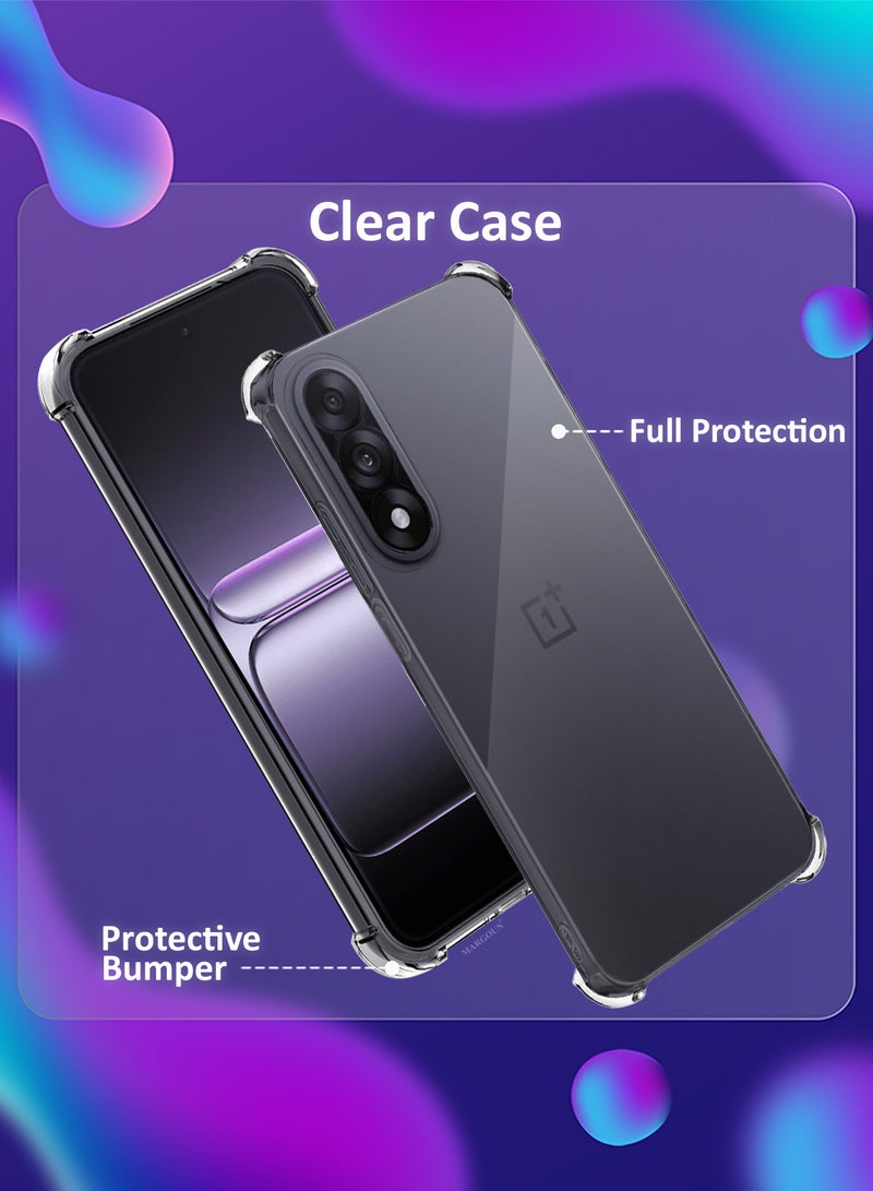 مارجون Gorilla Shockproof Clear TPU Case Cover for OnePlus Ace 5 Ultra 5G - Air Cushion Corners and Raised Camera Guard Clear-1 - Image 2