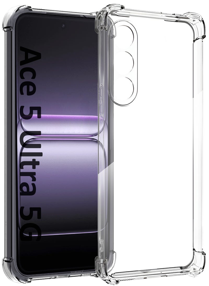 مارجون Gorilla Shockproof Clear TPU Case Cover for OnePlus Ace 5 Ultra 5G - Air Cushion Corners and Raised Camera Guard Clear-1 - Image 1
