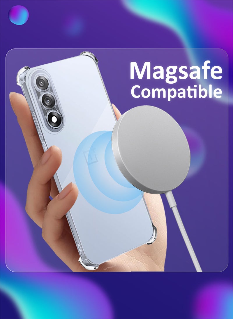 مارجون Gorilla Case Cover for OnePlus Nord 5 5G - Shockproof Clear TPU Air Cushion Corners and Raised Camera Guard with 3D Screen Protector Clear-2 - Image 3