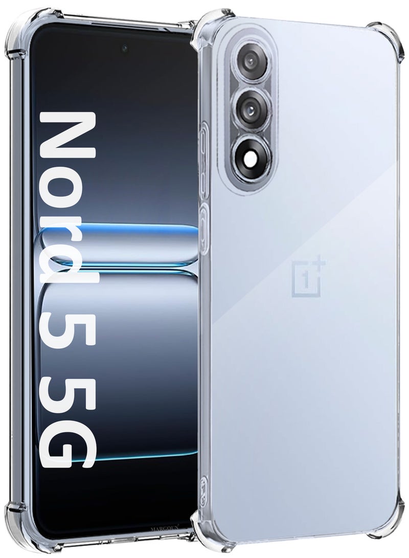 مارجون غطاء حماية شفاف من TPU مقاوم للصدمات لجهاز OnePlus Nord 5 5G - زوايا هوائية ودرع كاميرا مرتفع - Image 1