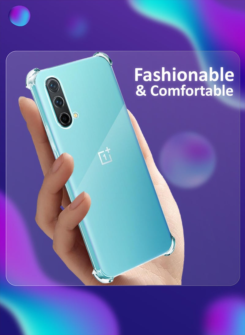 مارجون Gorilla Case Cover for OnePlus Nord CE 5G - Shockproof Clear TPU Air Cushion Corners and Raised Camera Guard with 3D Screen Protector Clear-2 - Image 4