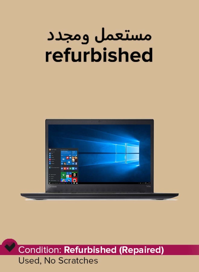 Refurbished - ThinkPad T470s Laptop With 14-Inch Full HD Display,Intel Core i5 Processor/6th Gen/8GB RAM/256GB SSD/Intel UHD Graphics/Windows 10 Pro English Black