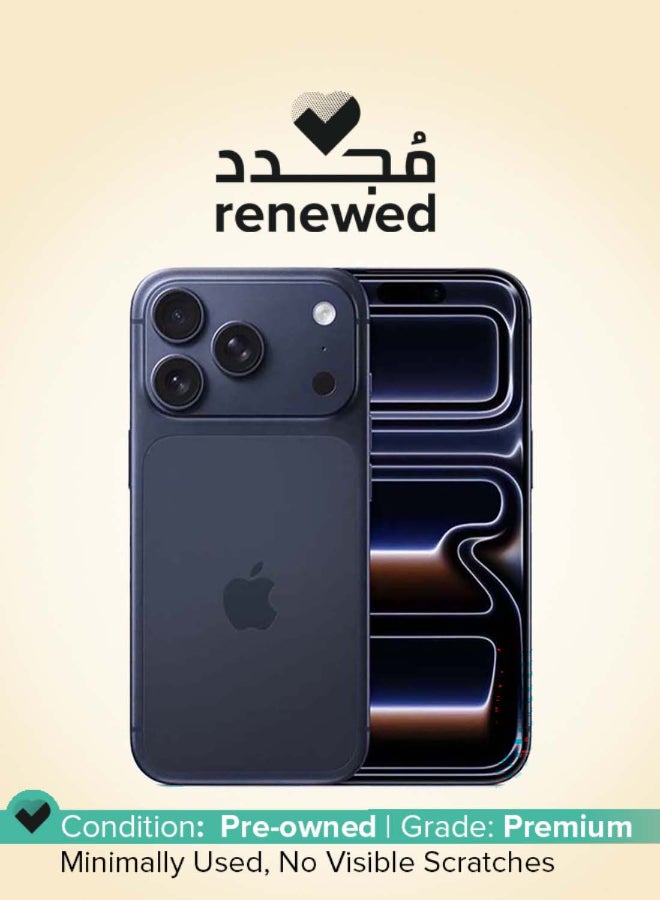 Apple Renewed - iPhone 17 Pro 256GB Deep Blue 5G (eSim only) With FaceTime - International Version - Image 1