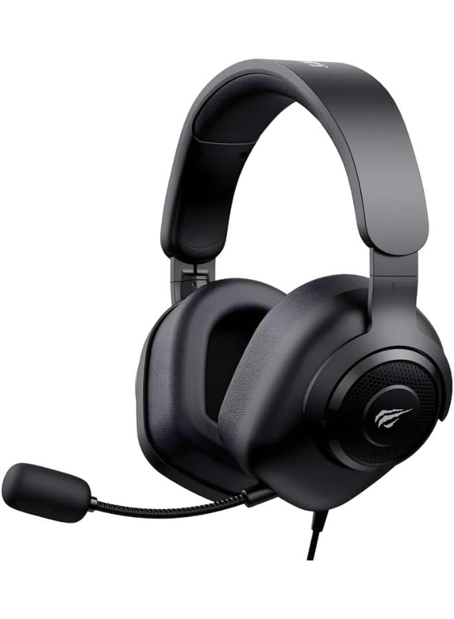 havit H2230U Gaming Headset 7.1 Surround Sound USB Headset – Gaming Headset Wired Over-Ear Headset with Removable Mic, Black - Image 1