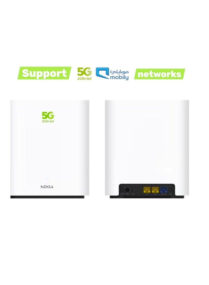 Zain Nokia 5G Gateway 6.1 Wi-Fi 6 Router – Ultra-Fast 5G Internet, High-Gain Antennas, Supports Zain & Mobily Networks | White - Image 2