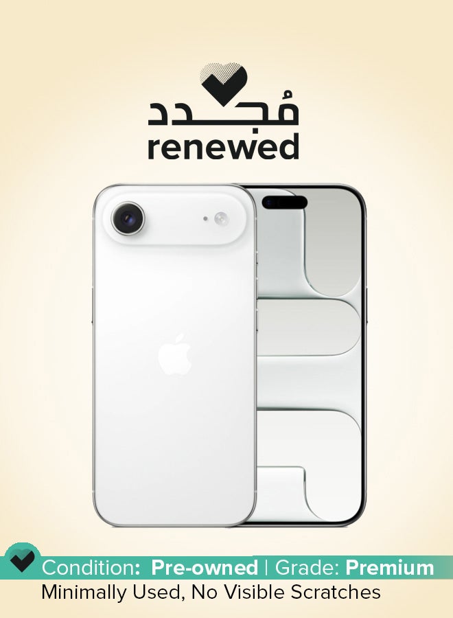 ابل  مجدد - آيفون إير 256 جيجابايت أبيض سحابي 5G (eSim فقط) مع فيس تايم - النسخة الدولية - Image 1