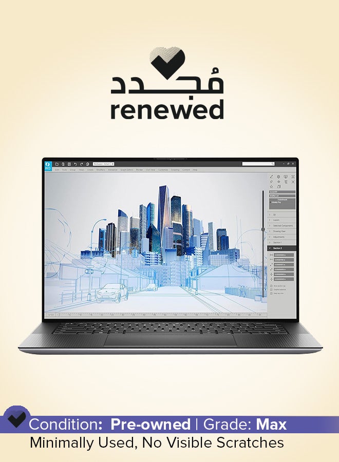Renewed - Precision 5560 With 15.6-Inch FHD Display,Intel Core I7-11850H/11th Gen/8-Core/32GB RAM DDR4/512GB SSD/Vga Nvidia Rtx A2000/Windows 11 Pro English silver