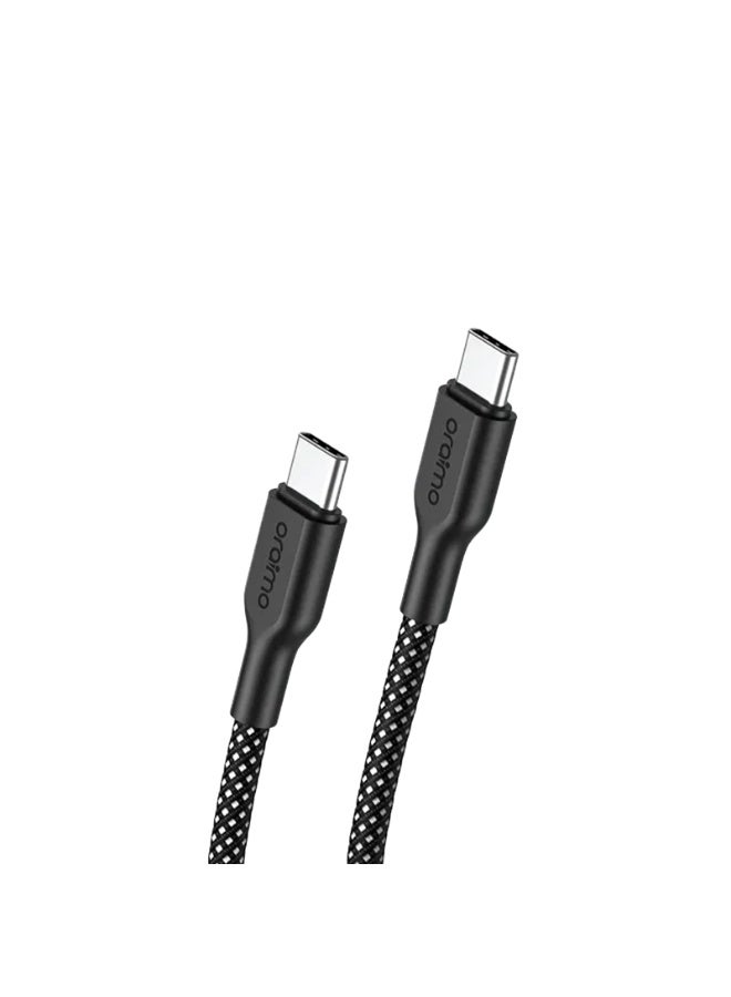 Oraimo Charging Cable BroidLine Fabric USB-C to USB-C 1m 100W - Black