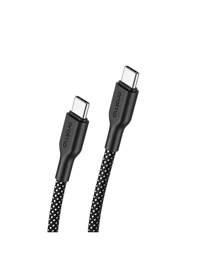 Oraimo Charging Cable Ultra-Durable Braided USB-C to USB-C 1m 60W - Black