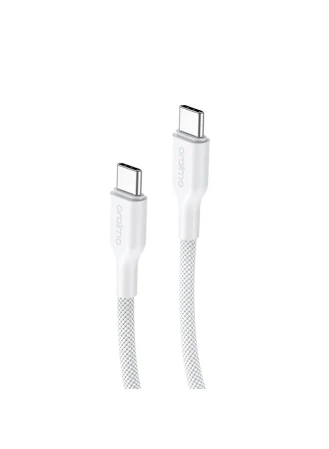 Oraimo Charging Cable Ultra-Durable Braided USB-C to USB-C 1m 60W - White