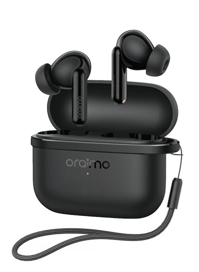 Oraimo SpaceBuds Lite OTW-324 True Wireless Earbuds,Sound360 Spatial Sound with AI Crystal-Clear Call,Bluetooth earphone,Comfortable Fit,40H Playtime,Waterproof Earbuds Black - Image 1