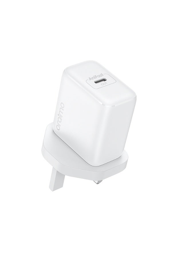 Oraimo Wall Charger USB-C Port 35W with Cable - White - Image 2