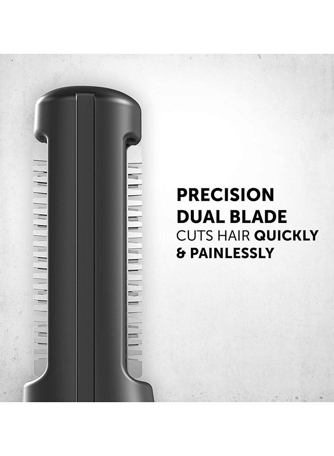 Wahl Precision Ear, Nose & Eyebrow Trimmer, Fully Washable Personal Grooming Kit with Dual-Blade Precision Cutter for Nose, Ear & Facial Hair, Compact Cordless Groomer for Men & Women - 5560 – 3917 Black and Silver - Image 4