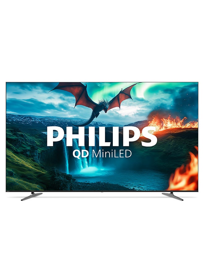 فيليبس تلفاز فيليبس 85 بوصة QD MiniLED 4K جوجل TV | تلفاز ألعاب 144Hz HDMI 2.1 مع VRR و ALLM | دولبي فيجن، دولبي أتموس | تلفاز ذكي متميز - Image 2