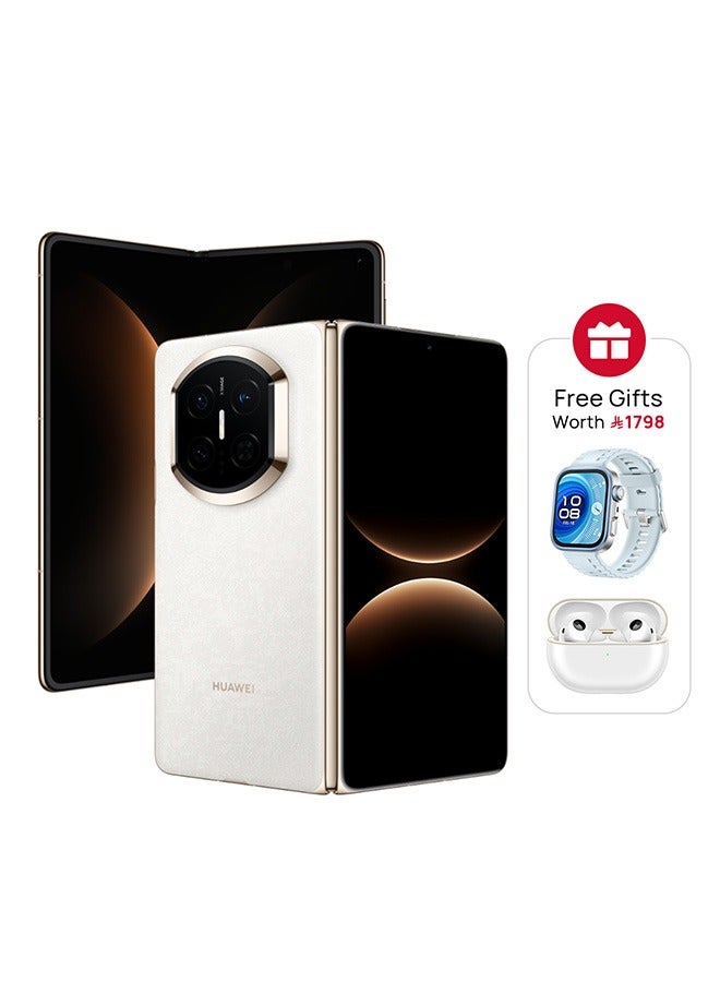 HUAWEI Mate X7 Dual SIM White Foldable Smartphone 16GB RAM 512GB With Free HUAWEI WATCH FIT 4 Pro & HUAWEI FreeBuds Pro 4 - Middle East Version