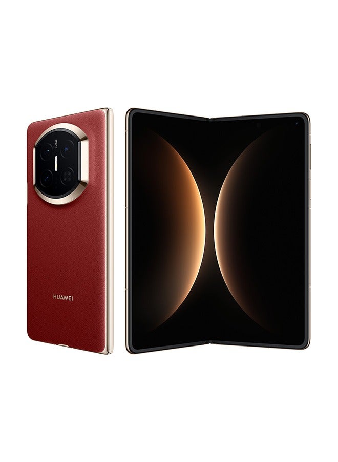 هواوي ميت X7 هاتف ذكي قابل للطي ثنائي الشريحة لون نبيولا أحمر 16 جيجابايت رام 512 جيجابايت - نسخة الشرق الأوسط
