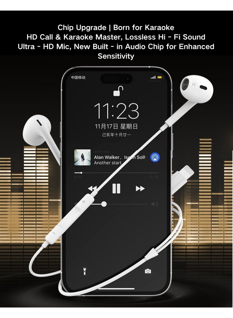 Acer OHW321 3.5mm Wired Earphones, Hi-Fi Stereo Noise Cancelling Headphones with Graphene Driver, Compatible with iPhone/Android/PC, for Music/Game/Call white - Image 4