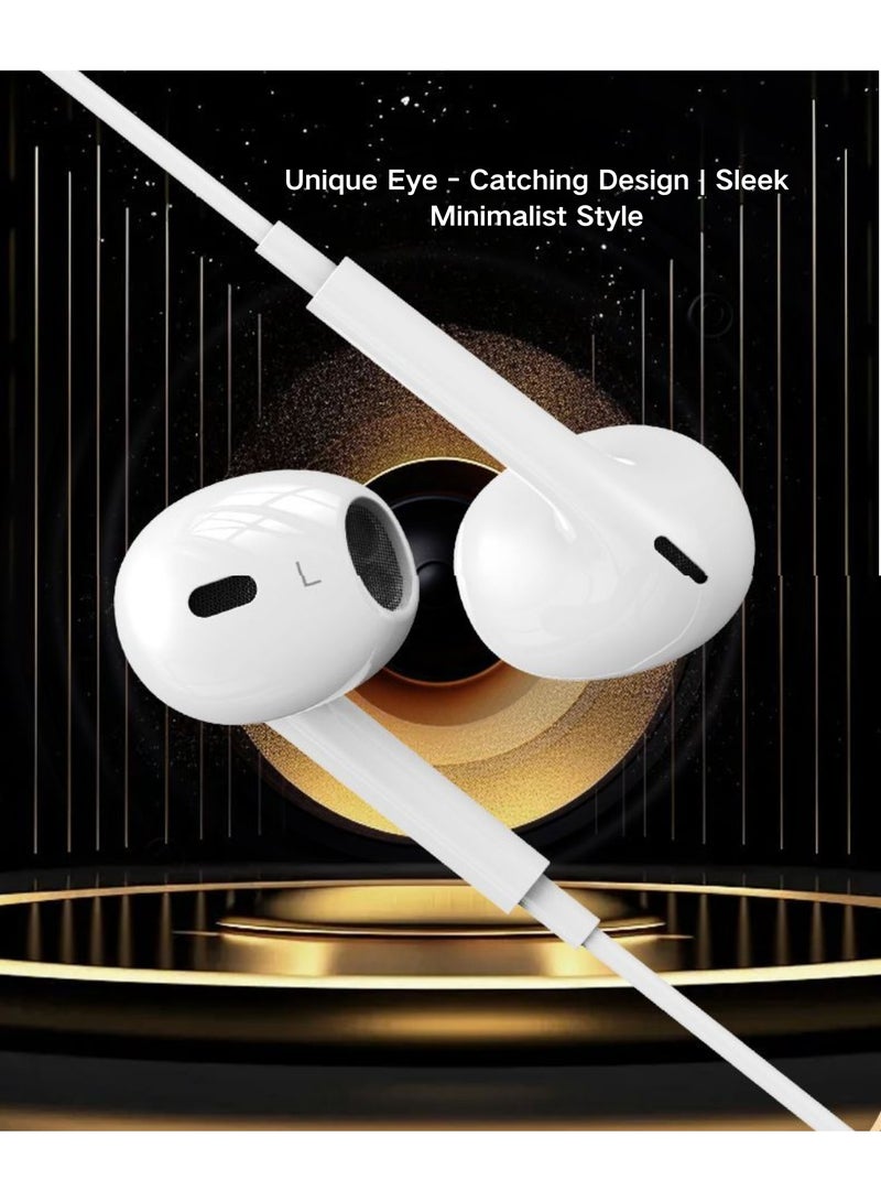 Acer OHW321 3.5mm Wired Earphones, Hi-Fi Stereo Noise Cancelling Headphones with Graphene Driver, Compatible with iPhone/Android/PC, for Music/Game/Call white - Image 3