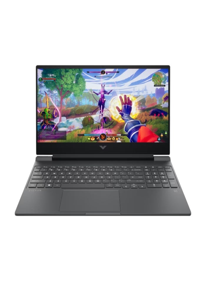 HP Victus Gaming Laptop English Mica silver, black chrome logo