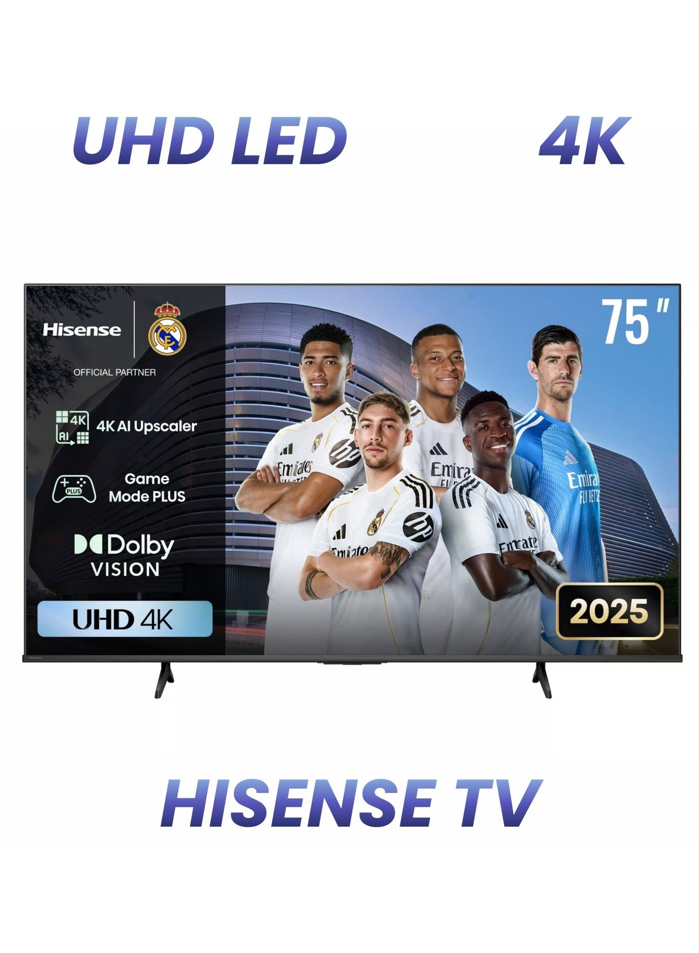 75-Inch A6Q UHD 4K 60Hz Smart TV for Home Entertainment & Living Room | Hisense UHD VIDAA Smart TV, HDMI, USB, Wi-Fi, BT, HLG, 4K AI Upscaler, Dolby Vision & Audio, Game Bar, Voice Control | 2025 UHD Model TV 75A6Q Black
