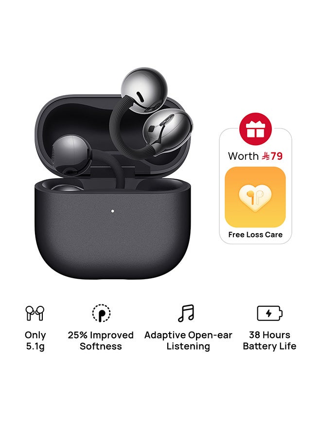 هواوي سماعات أذن لاسلكية FreeClip 2، سماعات بلوتوث، تصميم C-bridge خفيف، استماع مفتوح متكيف، مكالمات واضحة كريستالية، عمر بطارية طويل 38 ساعة، متوافقة مع iOS وأندرويد، IP57 مع رعاية فقدان مجانية - Image 1