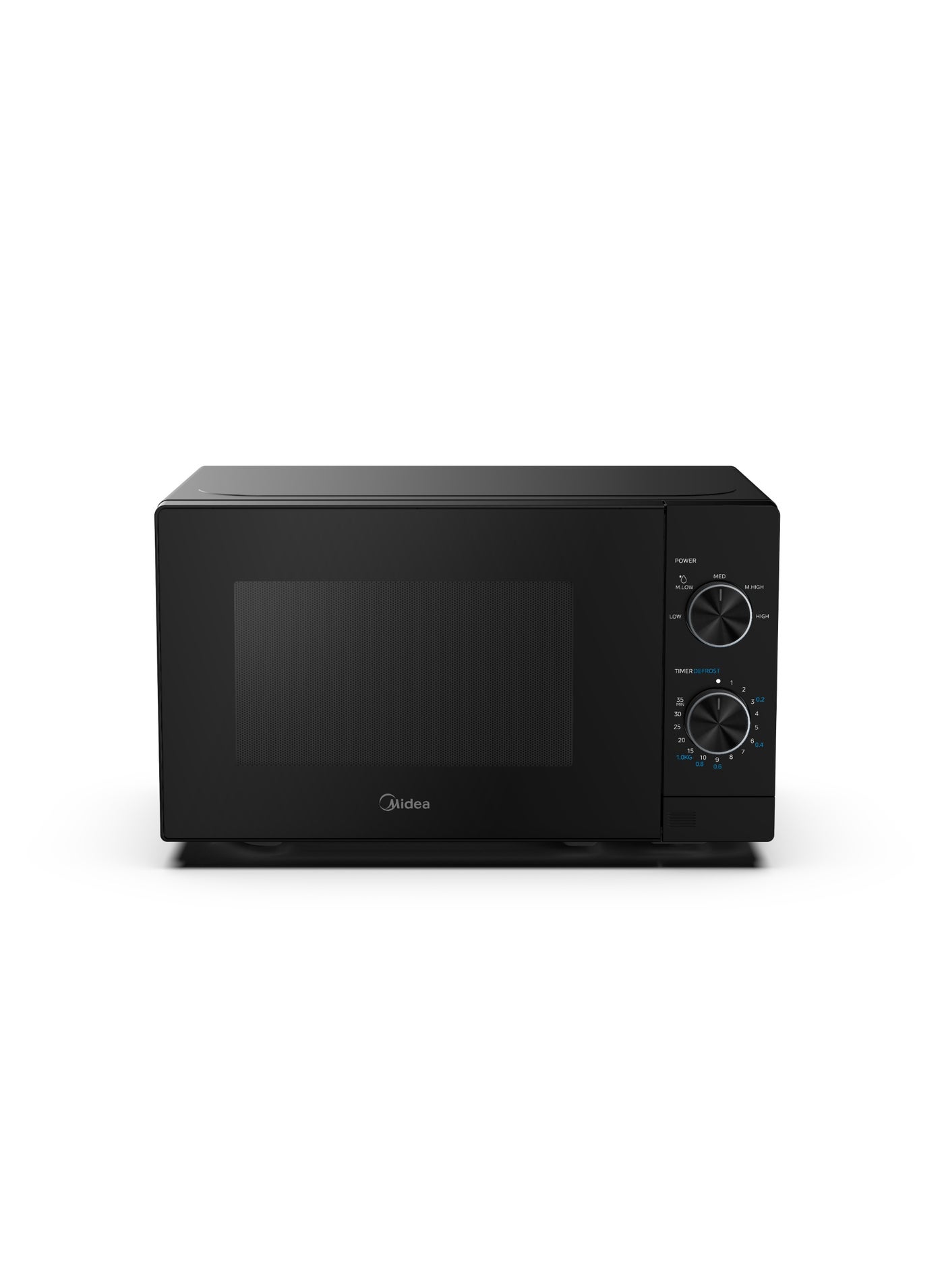 Midea Microwave MM720C2VR Easy Clean Cavity, Blue Smile knobs, Pull handle door, 255 mm, 20L Solo Black Mirror Door 20 L 700 W 6221284002076 Black Mirror Door