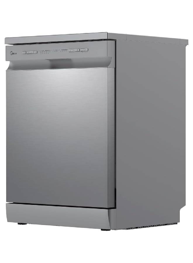 مديا Midea Dishwasher MDWPF1333C(S)-W-EG, WIFI, Anti-bacterial filter, Adjustable Upper rack, Delay timer, Half load, rinse aid, water leakage protection, 13 Place sets, Silver 13 L 220 W 6221284015861 silver - Image 3