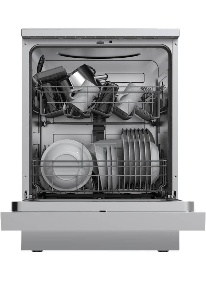 مديا Midea Dishwasher MDWPF1333C(S)-W-EG, WIFI, Anti-bacterial filter, Adjustable Upper rack, Delay timer, Half load, rinse aid, water leakage protection, 13 Place sets, Silver 13 L 220 W 6221284015861 silver - Image 4