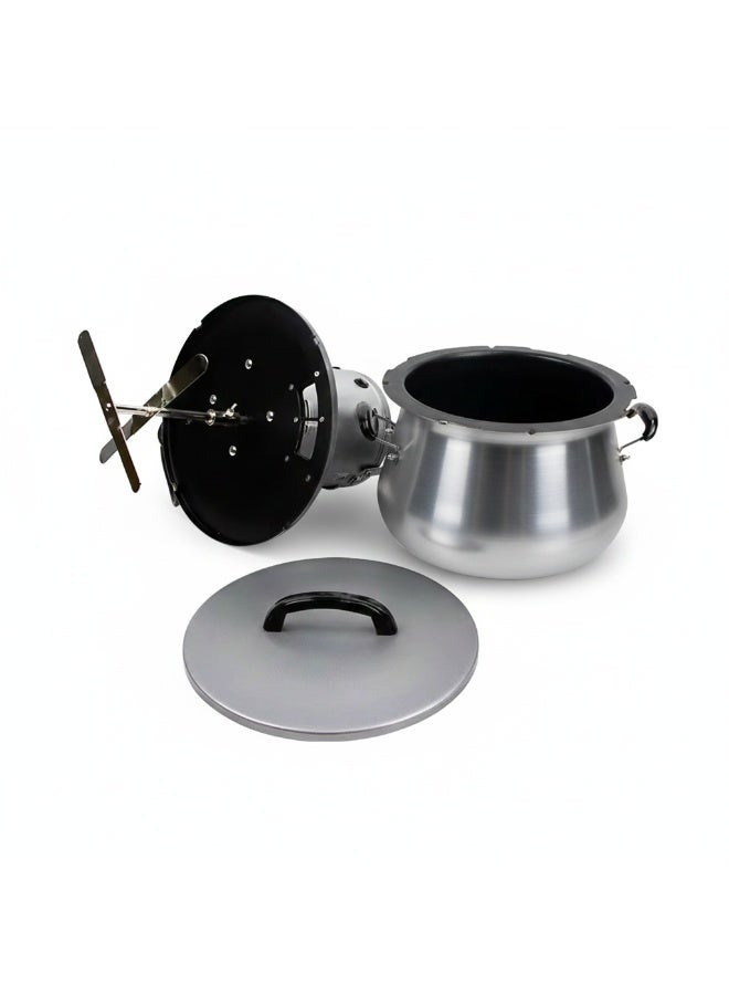 دي إل سي  صانع الهريس والجريش والكُسْكُس الكهربائي، سعة 10 لترات، تصميم وعاء كبير، فضي، 500 وات – موديل DLC-8013 - Image 3