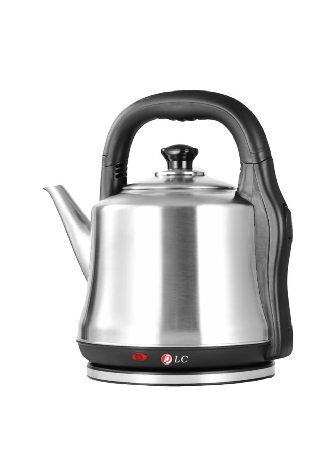 دي إل سي  DLC Electric Kettle, 4L Capacity, Silver, 1800W, Fast Boiling – Model DLC-35240 4 L 1800 W DLC-35240 Silver & Black - Image 1