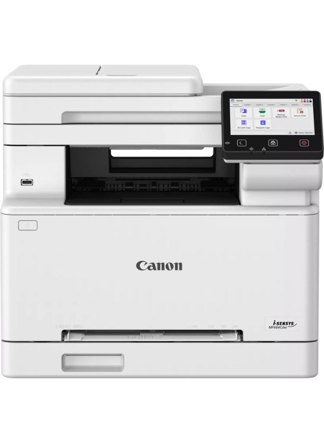 كانون i-SENSYS MF664Cdw Multi-Function Colour Laser Printer white - Image 1