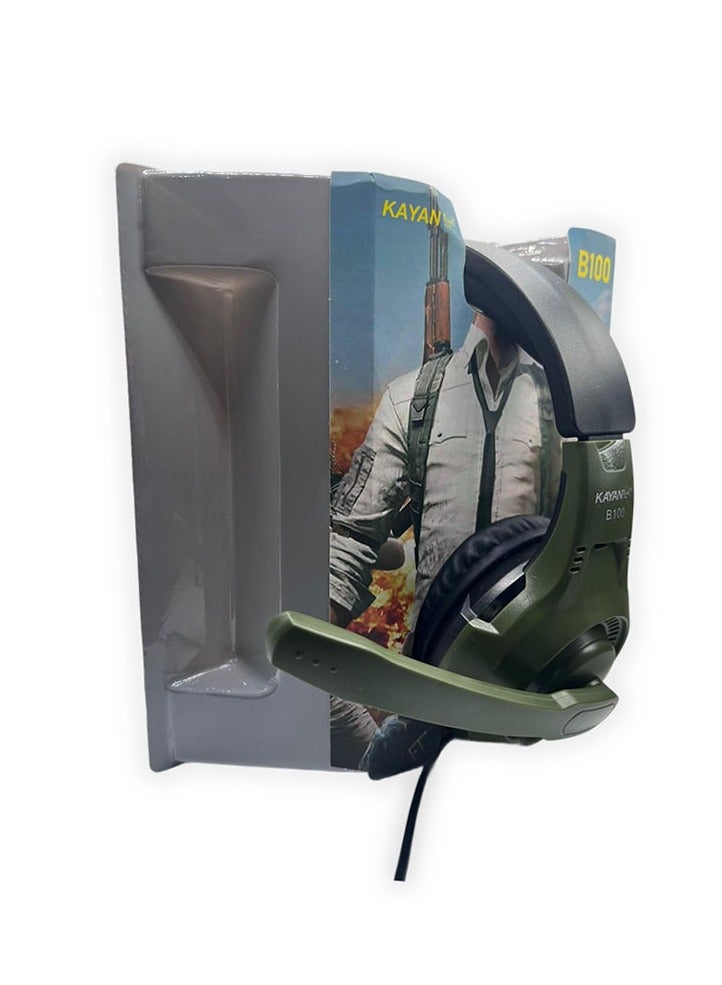 كايان سماعة رأس للألعاب سلكية B100 مع ميكروفون - صوت ستيريو ثلاثي الأبعاد وإلغاء الضوضاء - Image 2