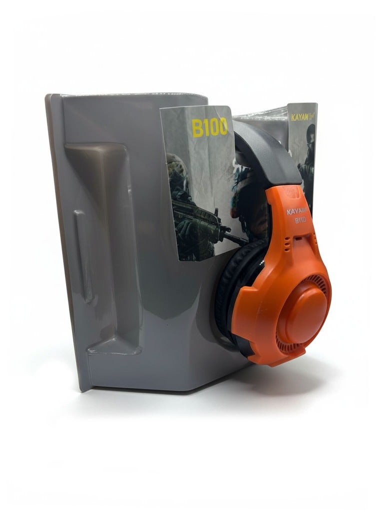 كايان سماعة رأس للألعاب سلكية B100 مع ميكروفون - صوت ستيريو ثلاثي الأبعاد وإلغاء الضوضاء - Image 2