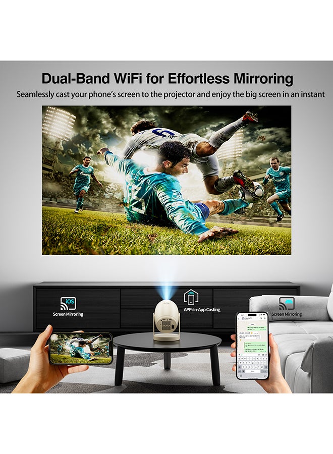 AOC Mini Projector with WiFi6 and BT 5.0,Portable Projector 4K Support & HD 720P, 230 ANSI Auto Keystone Correction,Android 12.0,360° Rotatable Projectors,8000+ Apps,40-250 Screen Video Projectors XL2-2A0 Nano6 - Image 5