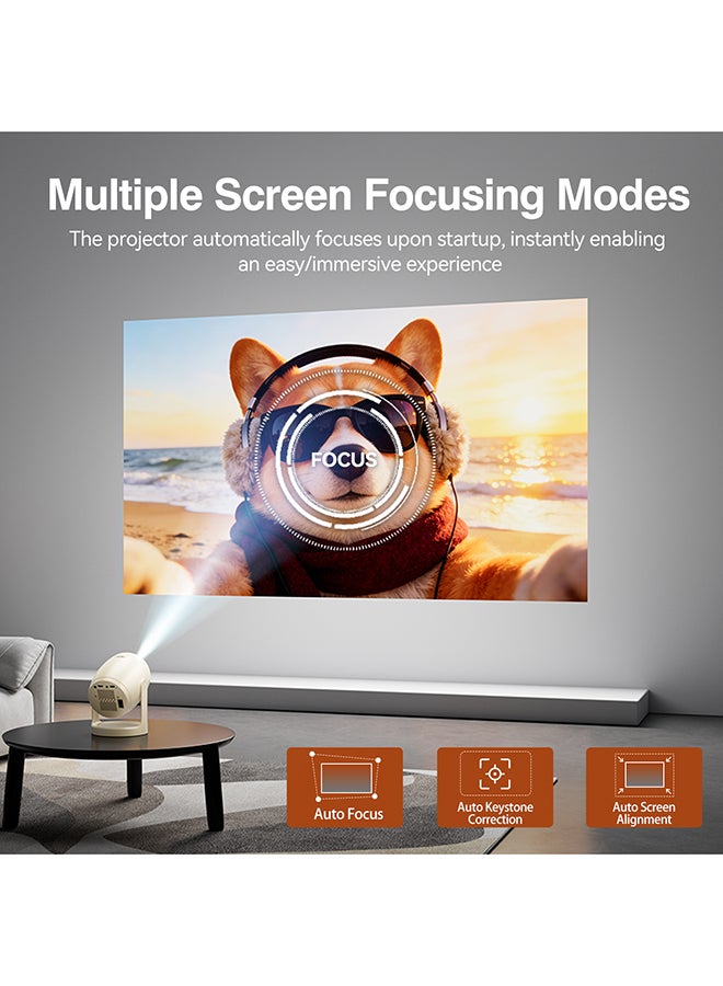 AOC Mini Projector with WiFi6 and BT 5.0,Portable Projector 4K Support & HD 720P, 230 ANSI Auto Keystone Correction,Android 12.0,360° Rotatable Projectors,8000+ Apps,40-250 Screen Video Projectors XL2-2A0 Nano6 - Image 3