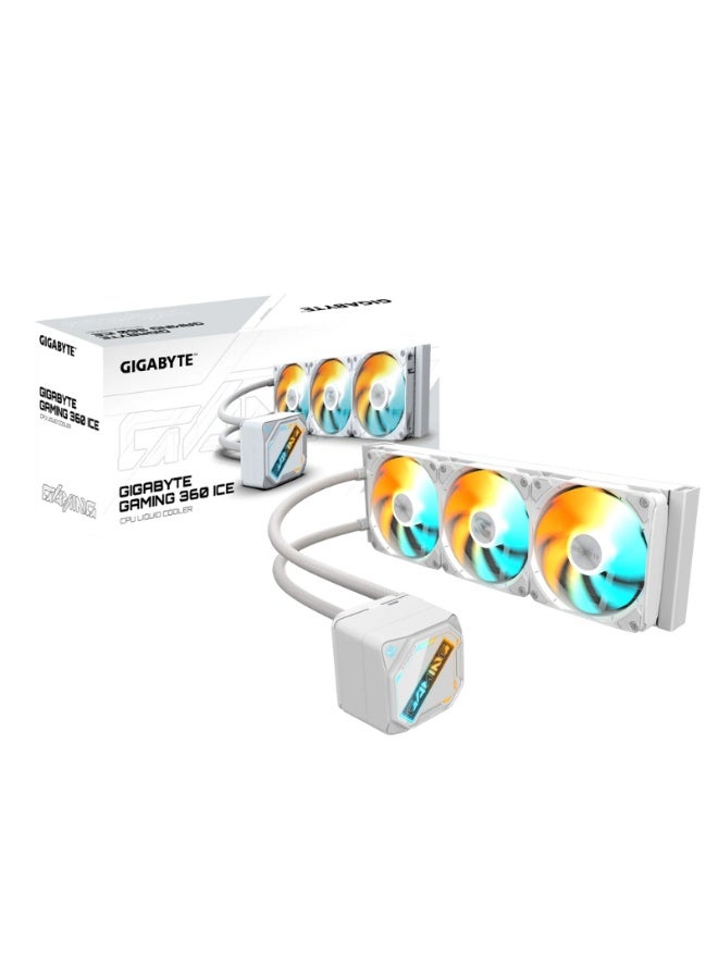 GIGABYTE GAMING 360 ICE Liquid CPU Cooler GP GIGABYTE GME360I 3 FAN -WHITE - Image 1