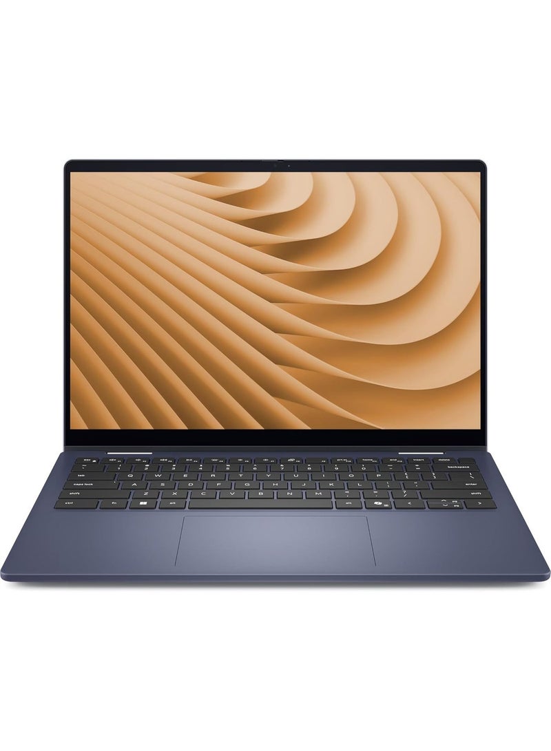 ديل 14 Plus 2-in-1 Personal Laptop, 2025, 14" 1920 x 1200 Touch, AMD Ryzen AI 7 350 8-Core, 16GB LPDDR5, 1TB SSD, Win11 Home, Backlit Keyboard, Wi-Fi 7, BT 5.4, 1080p + IR Camera English blue - Image 1