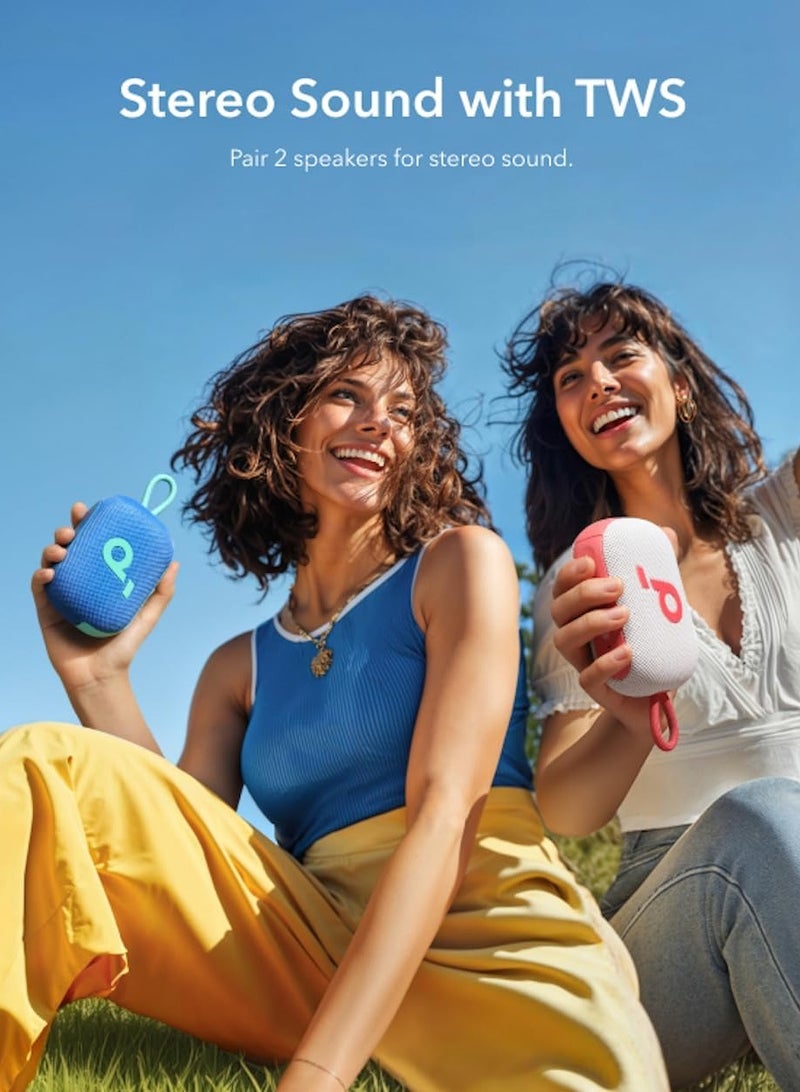 ساوند كور Select 4 Go Ultra Portable Bluetooth Speaker by Anker, 20H Playtime, IP67 Waterproof and Dustproof, Floatable, Customisable Pro EQ, Wireless Stereo Pairing, Ideal for Home, Outdoors, Hiking Blue - Image 5