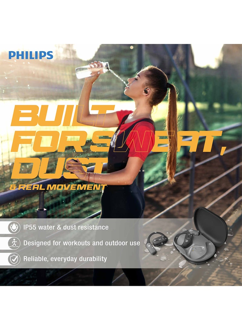 Philips TAA6709DG Elite Open-Ear Wireless Sports Headphones – Awareness-Safe Design, Secure Wraparound Fit Dark Grey - Image 3
