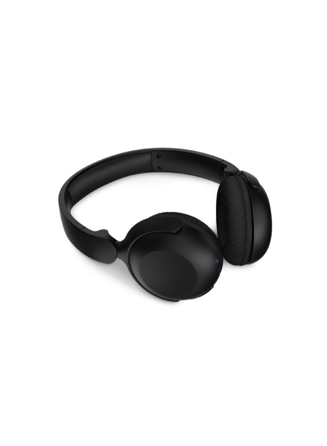 Philips TAH2209BK Wireless On-Ear Headphones – Foldable Lightweight Build, Deep Bass Performance Black - Image 2