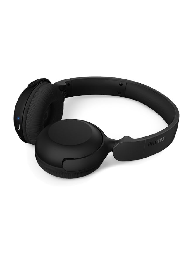 Philips TAH2209BK Wireless On-Ear Headphones – Foldable Lightweight Build, Deep Bass Performance Black - Image 1