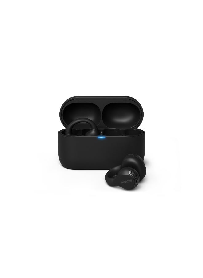Philips TAQ2000BK Open-Ear True Wireless Earbuds – Ultra-Light Design, Awareness-Safe Listening, Premium Comfort Black - Image 2